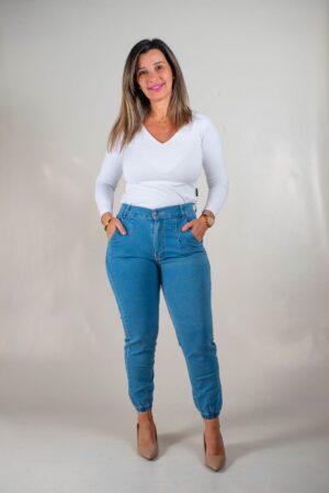 DBVR 1 JEAN BABUCHA VERANO SÚPER ELASTIZADA RUEDO ELÁSTICO MAR