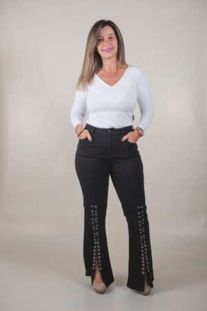 DSOO 1 JEAN SEMI OXFORD SÚPER ELASTIZADO TAJO ADELANTE CON OJALILLOS