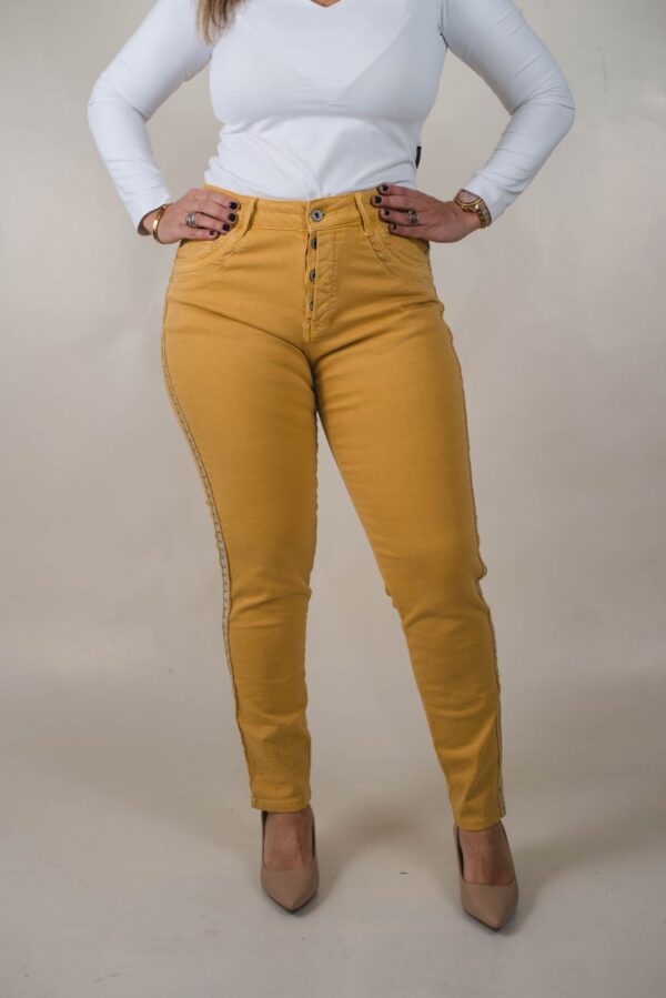 JEAN SKINNY SÚPER ELASTIZADO LATERAL TACHAS