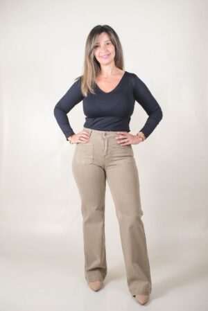 JEANS RECTO SÚPER ELASTIZADO BOLSILLOS AL FRENTE Denim Camel 1 JEAN RECTO SÚPER ELASTIZADO BOLSILLOS AL FRENTE