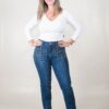 JEAN REGULAR GOLD SÚPER ELASTIZADO CON STRASS ORO