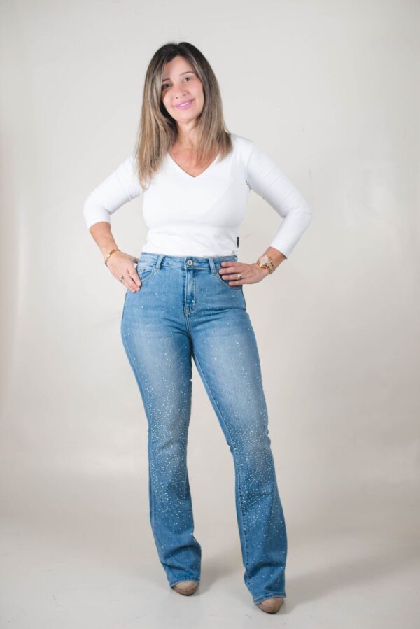 JEAN SEMI OXFORD ELASTIZADO CON DIAMANTINA