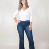 JEAN SEMI OXFORD ELASTIZADO CON LEVES BRILLOS