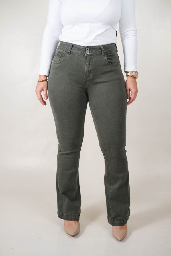 JEAN SEMI OXFORD SÚPER ELASTIZADO DOBLE BOTÓN