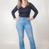 JEAN SEMI OXFORD SÚPER ELASTIZADO RUEDO DESFLECADO
