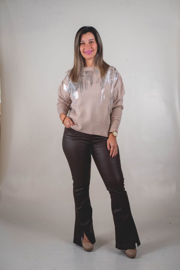 SWEATER STELLA TEJIDO EXTRA SUAVE PREMIUM (DETALLE PLATA)