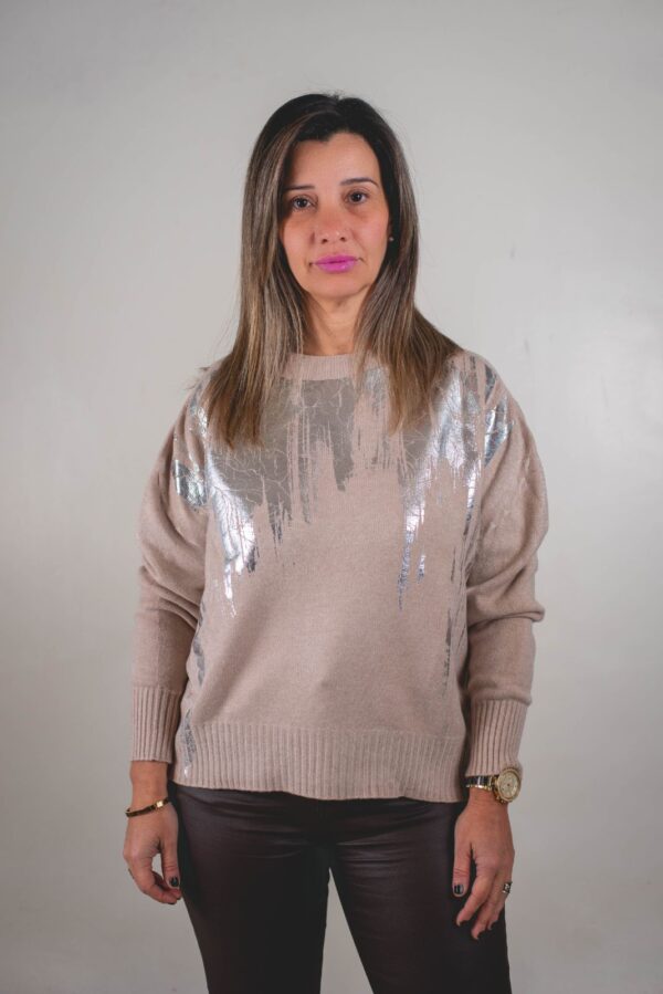 SWEATER STELLA TEJIDO EXTRA SUAVE PREMIUM (DETALLE PLATA)