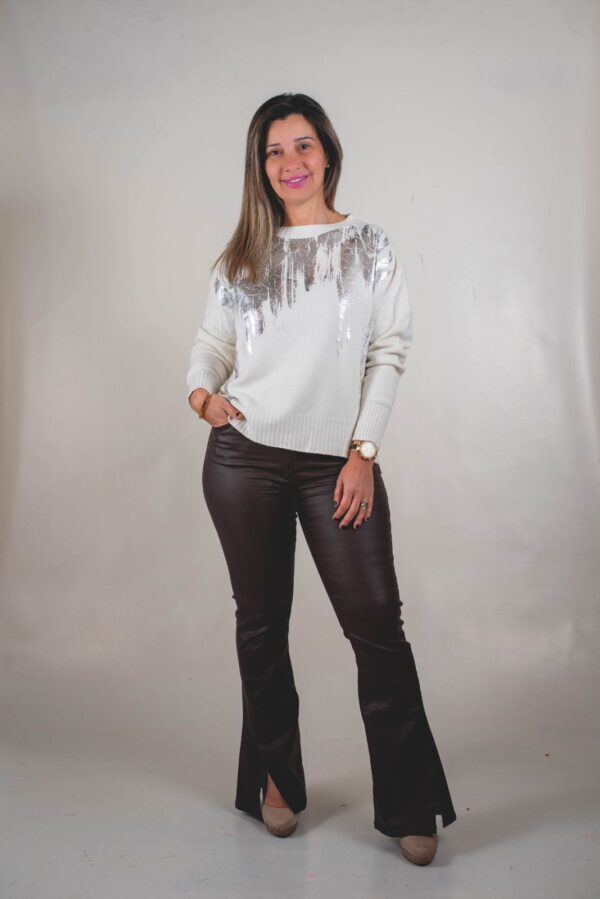 SWEATER STELLA TEJIDO EXTRA SUAVE PREMIUM (DETALLE PLATA)