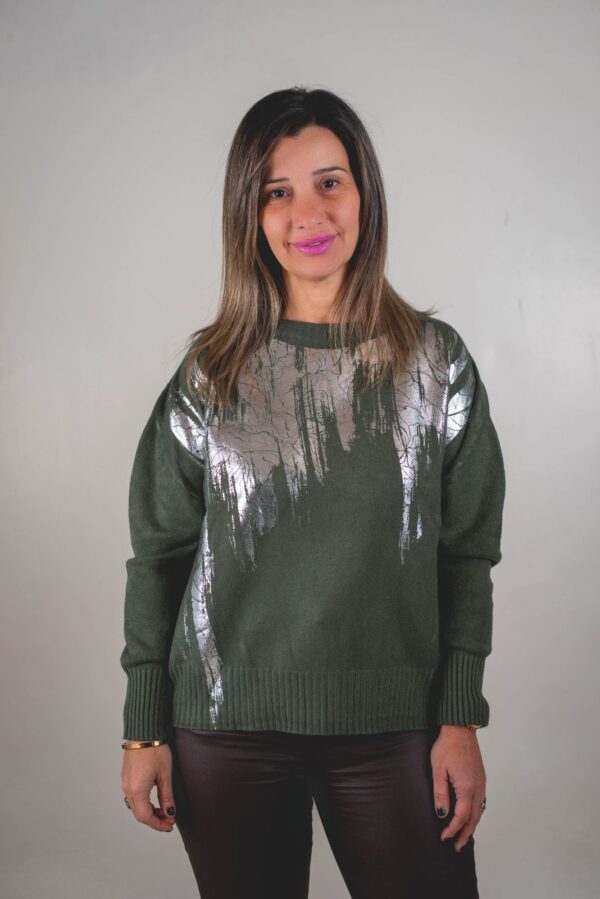 SWEATER STELLA TEJIDO EXTRA SUAVE PREMIUM (DETALLE PLATA)