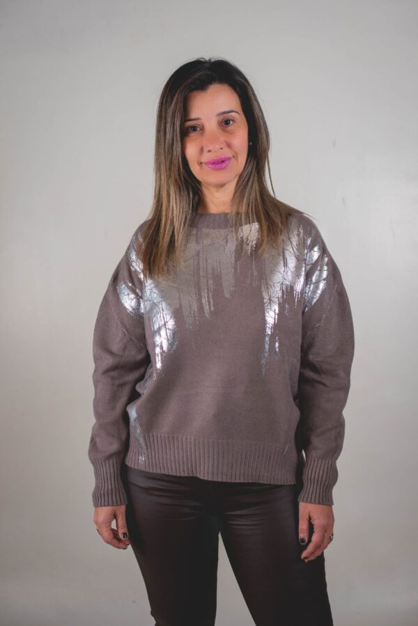 SWEATER STELLA TEJIDO EXTRA SUAVE PREMIUM (DETALLE PLATA)