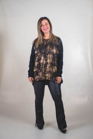 SWTSA004 - 1 SWEATER SARA TEJIDO EXTRA SUAVE PREMIUM (DETALLE ORO)
