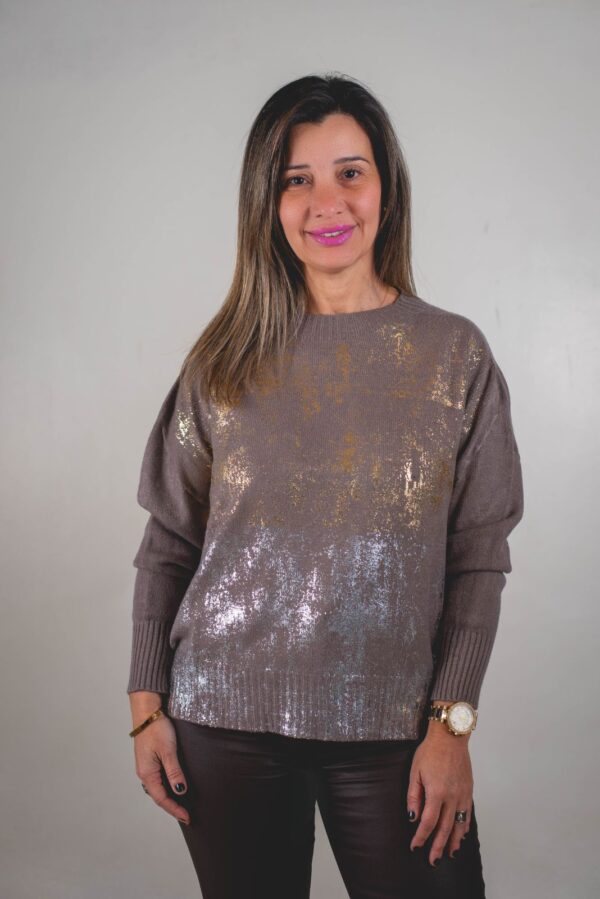 SWTSF003 - 2 SWEATER SOFIA TEJIDO EXTRA SUAVE PREMIUM (DETALLE PLATA Y ORO)