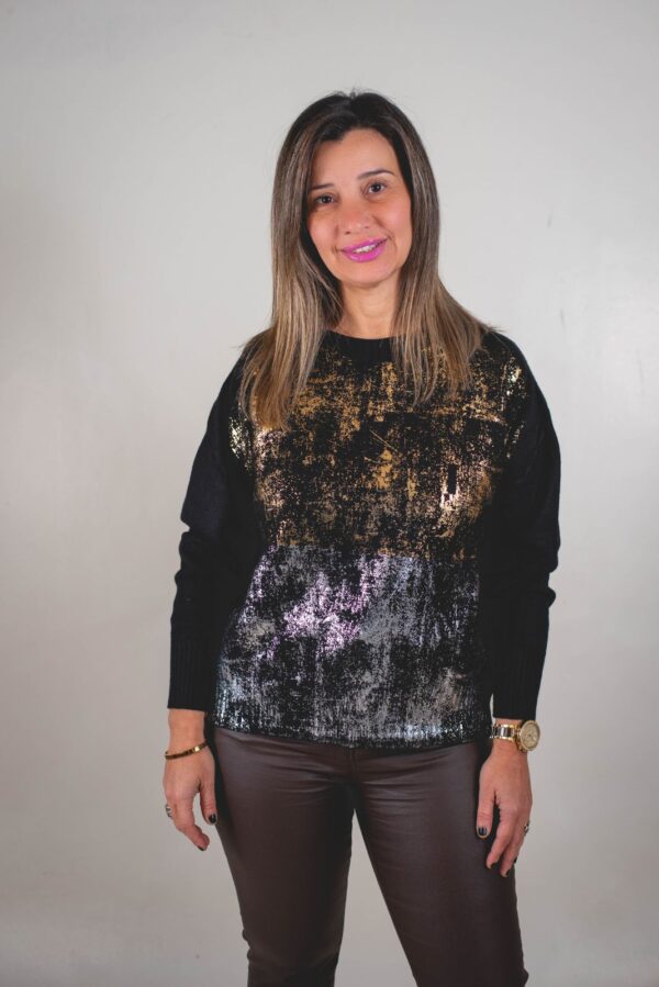 SWTSF005 - 2 SWEATER SOFIA TEJIDO EXTRA SUAVE PREMIUM (DETALLE PLATA Y ORO)