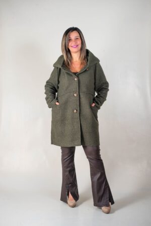 TAPADO BUCLE BOTONES - Verde 1 TAPADO BUCLE CAPUCHA BOTONES